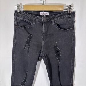 Judy Blue Black Distressed Skinny Jeans